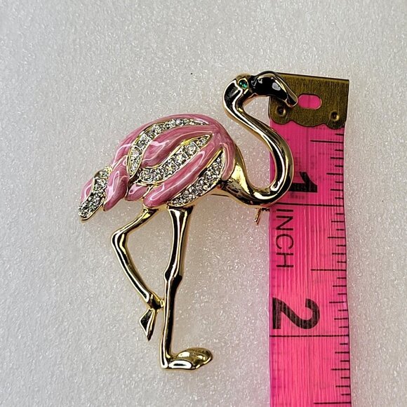 Pink Flamingo Brooch Pin - Picture 6 of 10